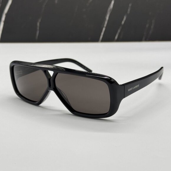 NEW SAINT LAURENT SL569Y 001 WOMEN BLACK SUNGLASSES SAINT LAURENT SL 569 - Picture 5 of 12